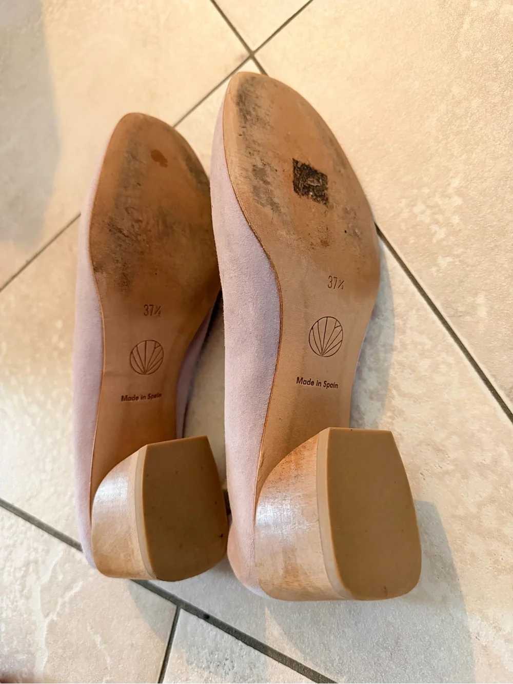 Coclico Epice Lilac Suede Pumps 37.5 Block Heel